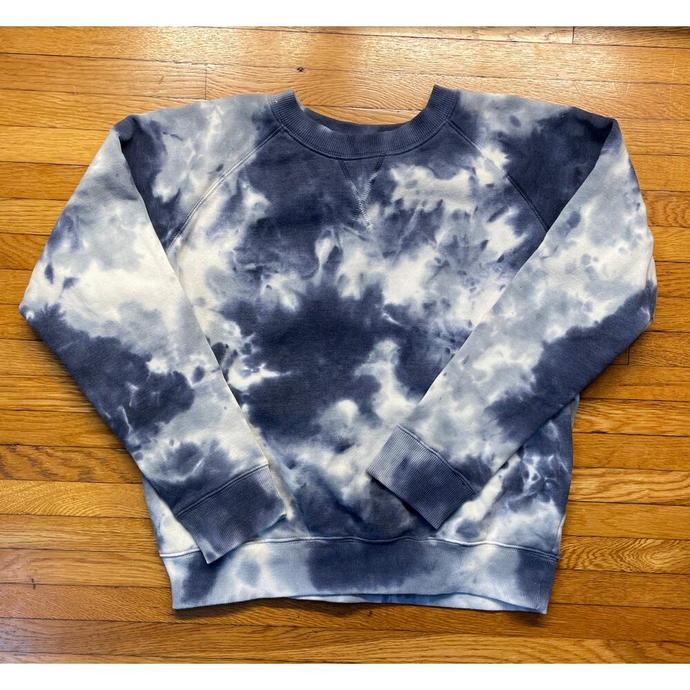 Richer Poorer Recycled Fleece Classic Sweatshirt Small GUC Blue Tie-Dye